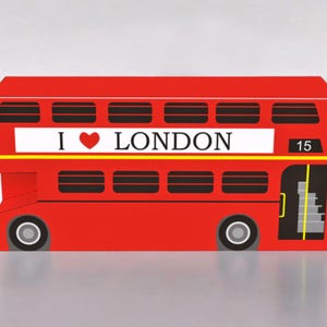 DIY London Bus Favor, Papercraft Bus, Lowpoly Bus Model, Bus Templates ...