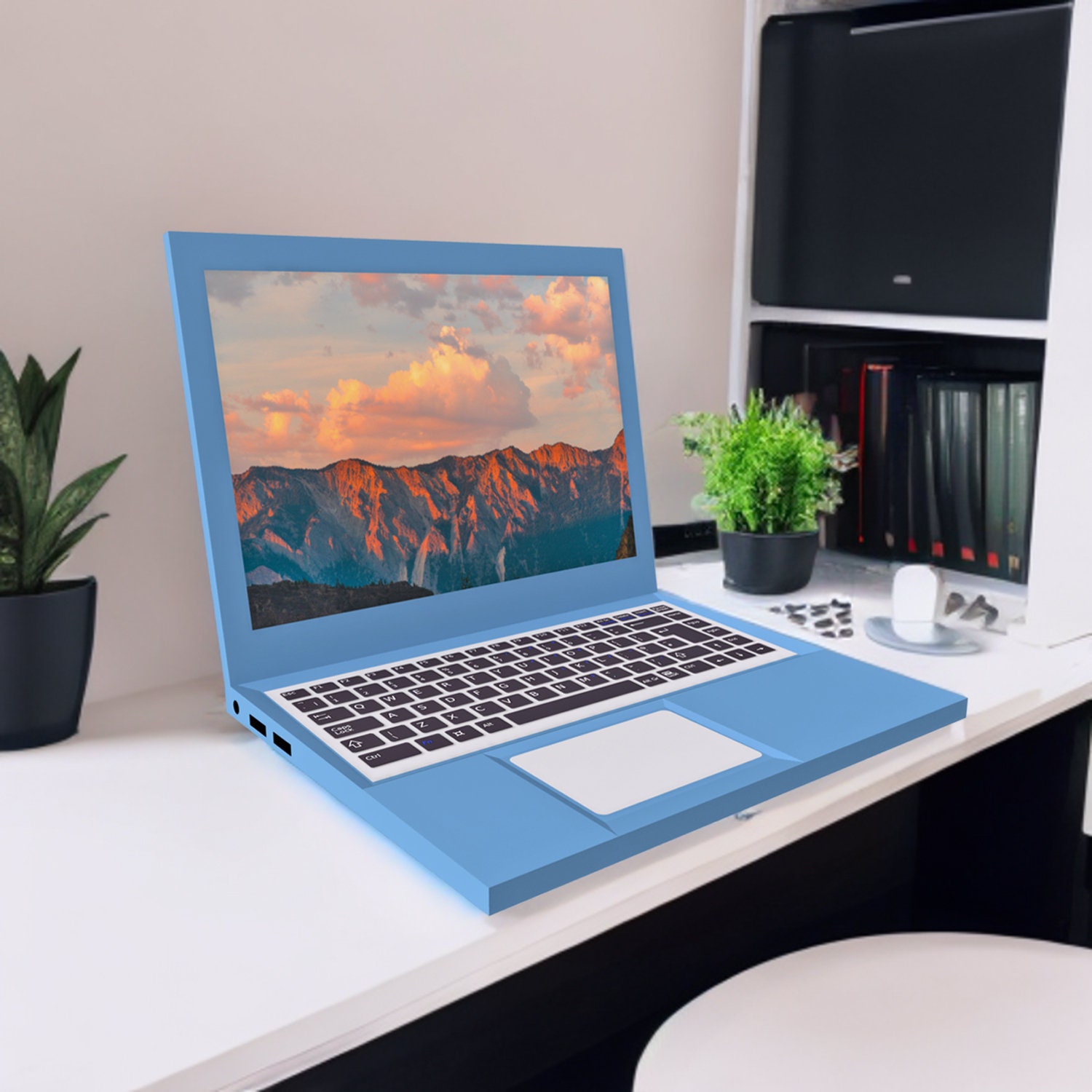 DIY Papercraft Laptop model, Laptop 3d model, 3d Laptop model, Printable Laptop templates, Laptop png, Laptop props, Handmade laptop design