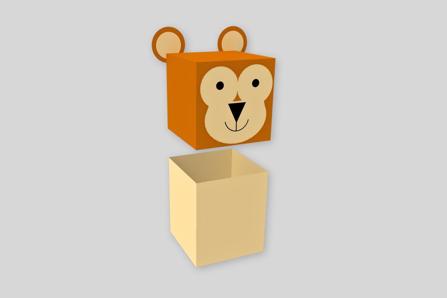 DIY Papercraft Monkey Favor Box, Lowpoly Animal (digital Files) - Etsy