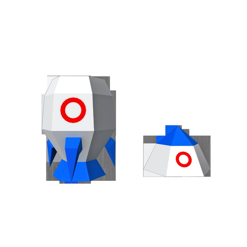 Traingular Rocketship DIY Papercraft Rocket, Printable Template (pdf, Eps, Dxf, Png) - Etsy