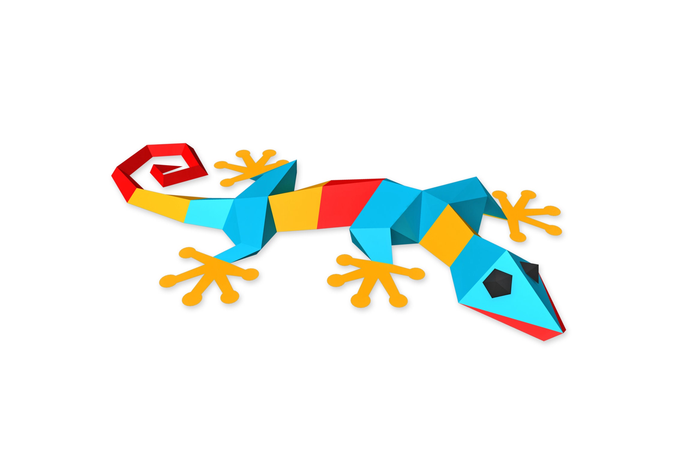 DIY Papercraft Gecko, 3D Origami Lizard (digital Files) - Etsy UK