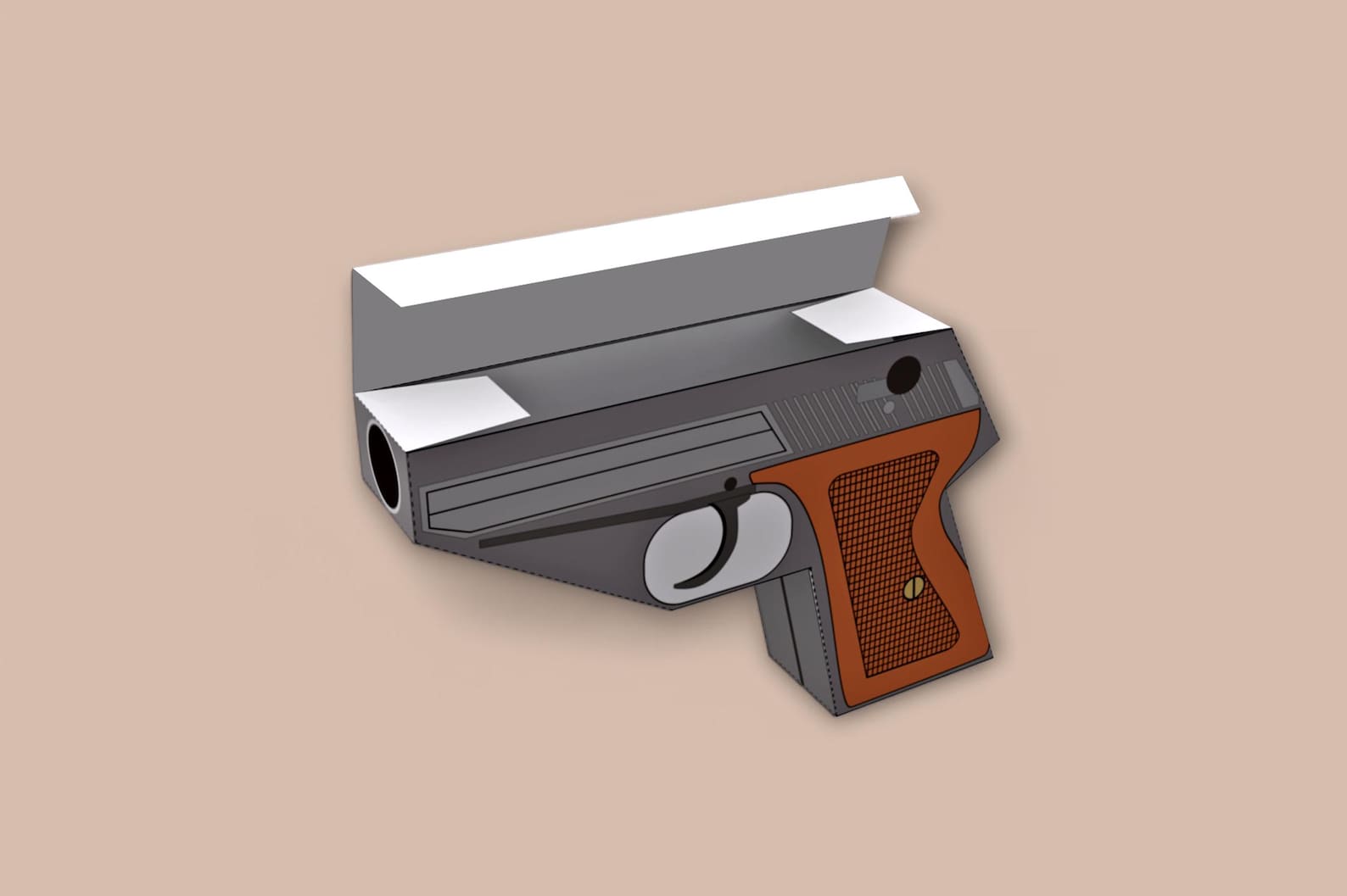 Papercraft Revolver Gun Favor, Printable Pistol Pattern (PDF) - Etsy