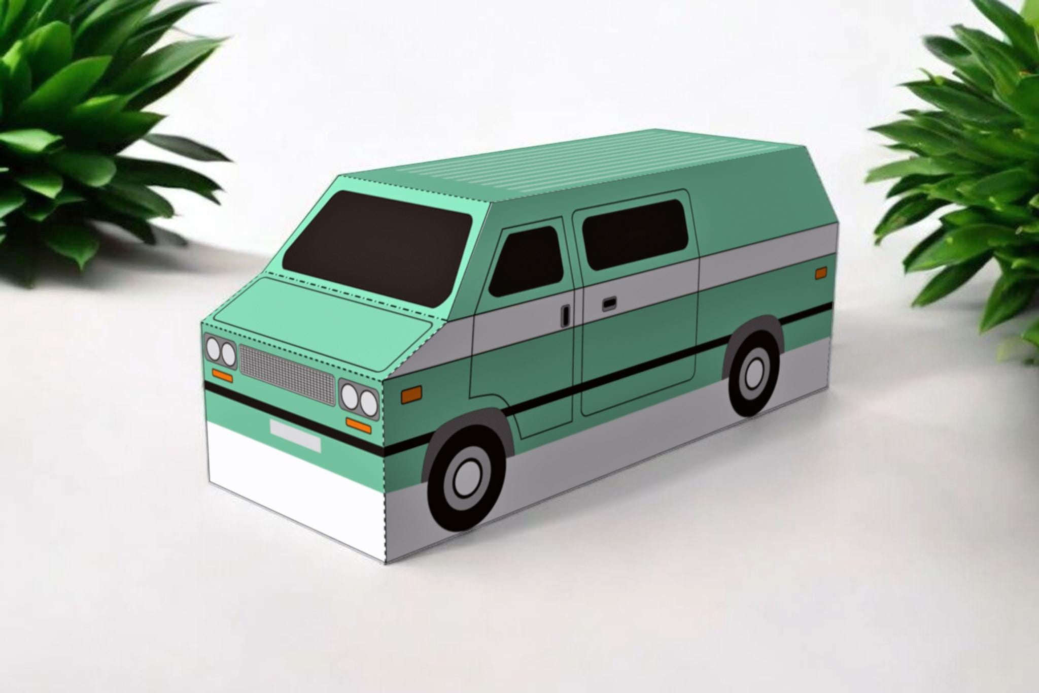 DIY Papercraft RV Camper Van Favor Box (digital Files) - Etsy