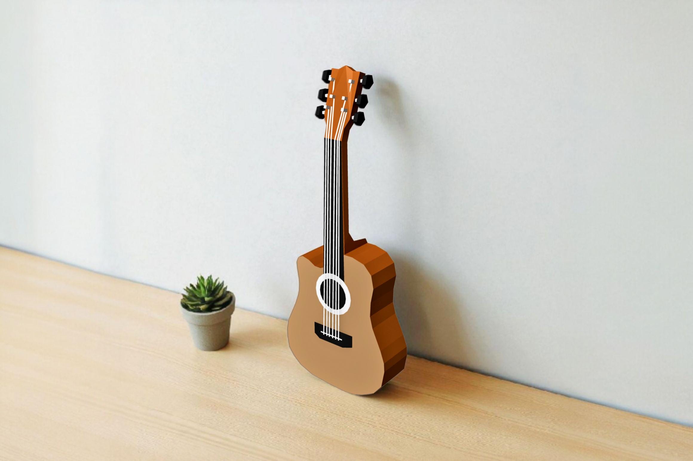 Papercraft Acoustic Guitar, Guitar Pattern (digital Files) - Etsy