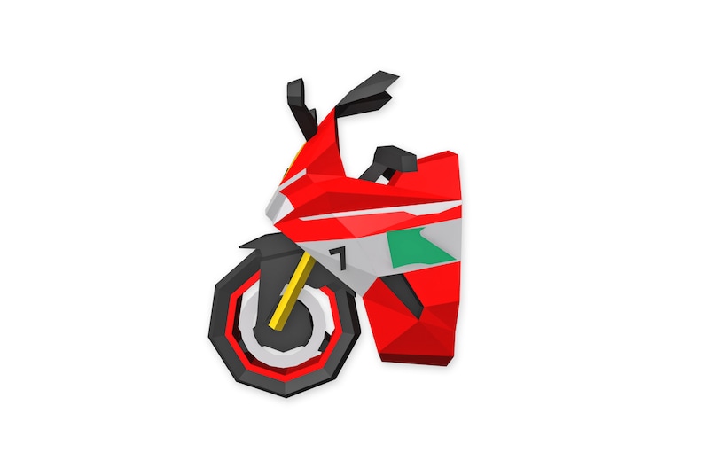 DIY Papercraft Sports Bike, 3D Wall Art (Digital Files) image 4