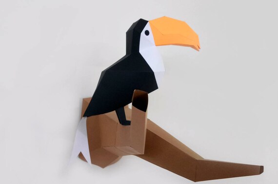 Télécharger Toucan Oiseau Papercraft 3d Papier De Bricolage Bricolage Jouets En Papier Numérique Des Modèles 3d Origami Low Poly Papercraft