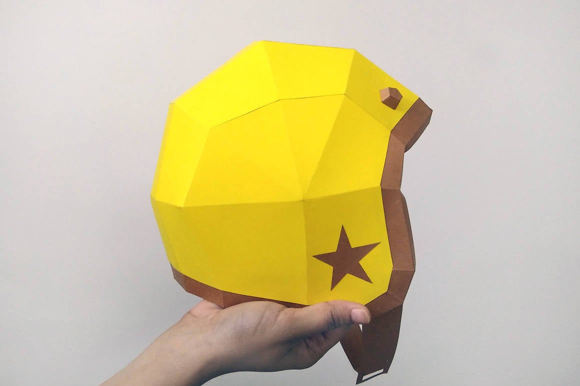 Papercrafthelmetvintage Helmet Motorcycle Helmetmotorbike Etsy