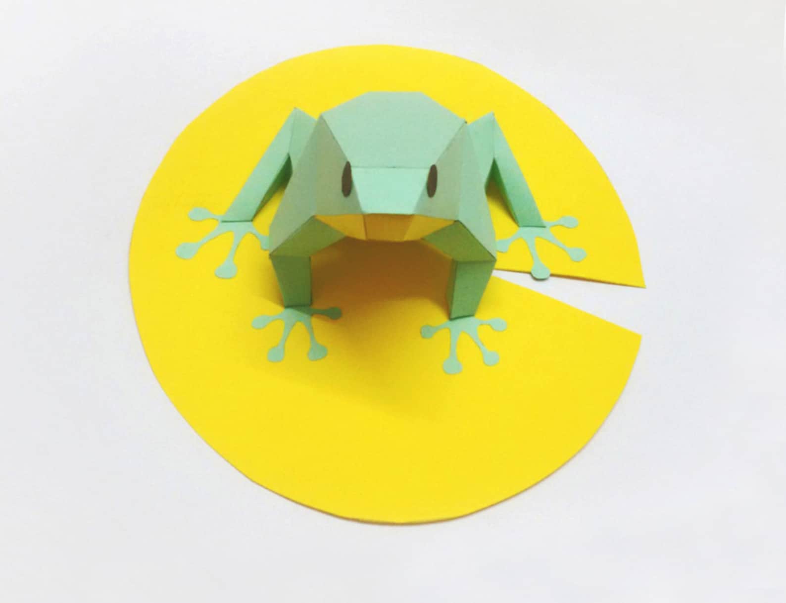 DIY Papercraft rana, descarga digital, ed craft rana, juguetes de papel ...