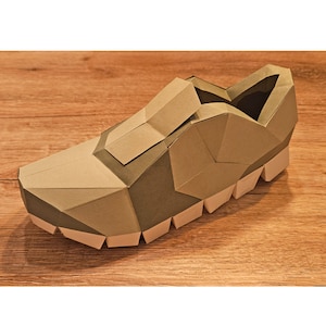 Modèle de chaussure de sport DIY Papercraft 3D, chaussure imprimable, téléchargement numérique, kits de bricolage, fabrication de chaussures, papercraft low poly, cadeaux pour lui, cadeaux pour elle