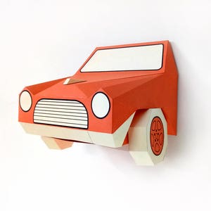 Diy Papercraft Auto Papier Auto 3d Papercraft Low Poly Etsy