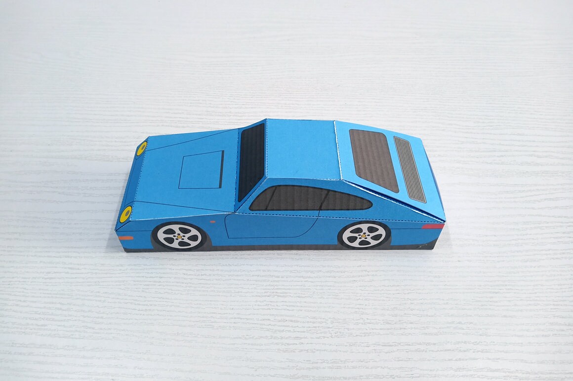 希少品　シルバー ミニカー SUVとスポーツカーポルシェのペーパークラフト 希少品 シルバー ミニカー SUVとスポーツカーポルシェの