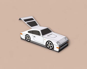DIY ポルシェ カレラ 911 ペーパークラフトカー、パーティーグッズ