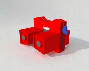 Modèle de visionneuse stéréoscopique Papercraft, jouet vintage (fichiers numériques)