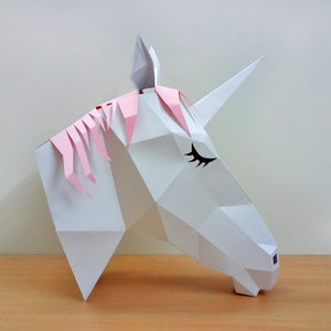 DIY Unicorn Papercraft 3d Papercraft Unicorn Pattern - Etsy