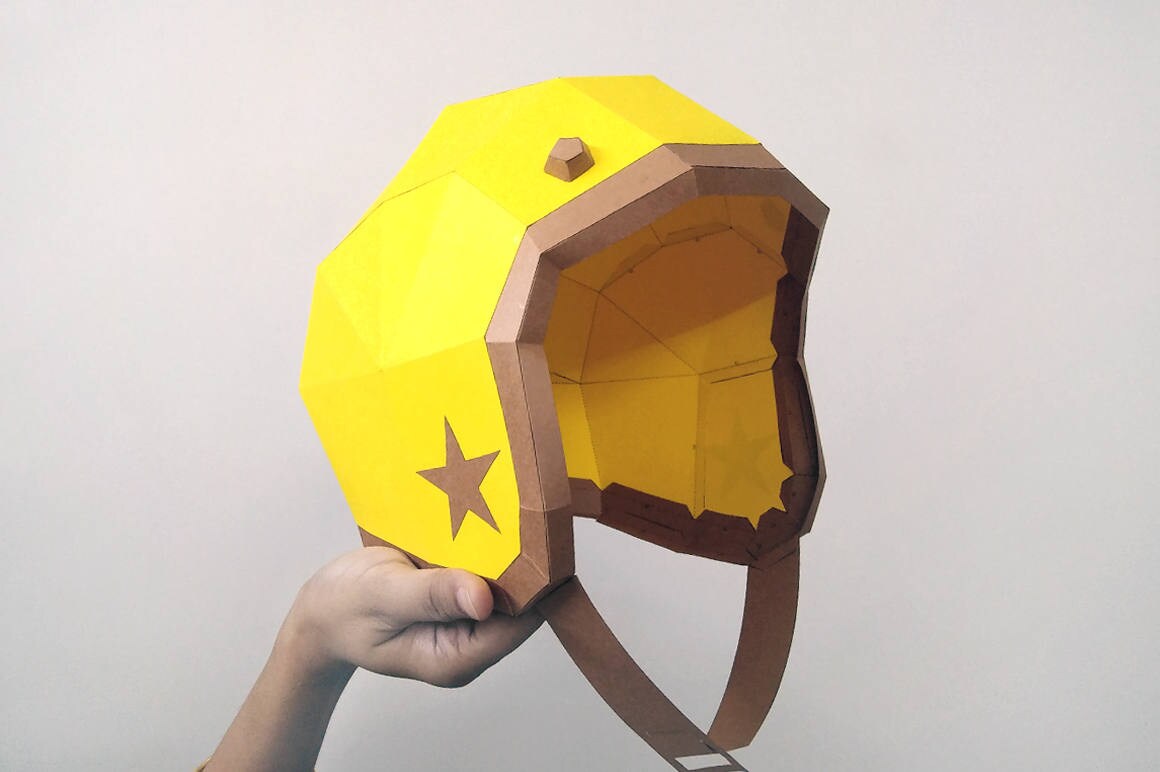 Papercrafthelmetvintage Helmet Motorcycle Helmetmotorbike Etsy