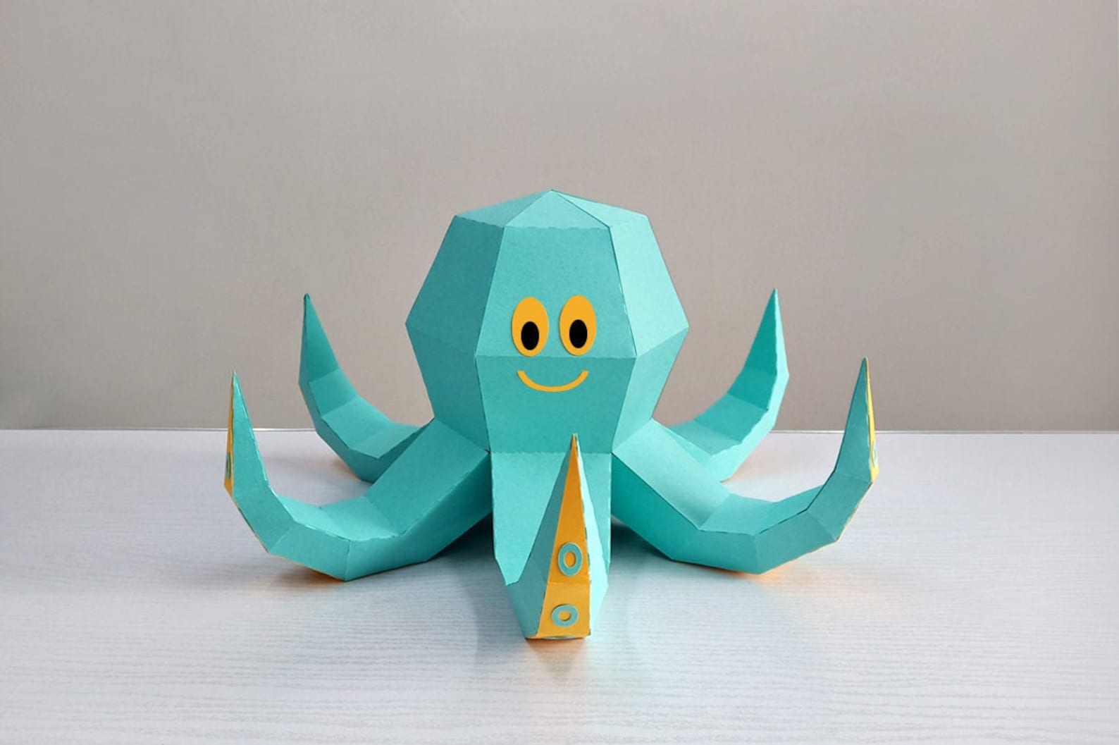 DIY Papercraft Octopus Octopus 3Dmodel Papier speelgoed Etsy Nederland