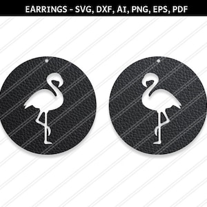 Flamingo earrings svg,Flamingo svg,Jewelry svg,leather jewelry,Cricut silhouette,Earrings vector,Shoes earring,svg,dxf,ai,eps,png,pdf