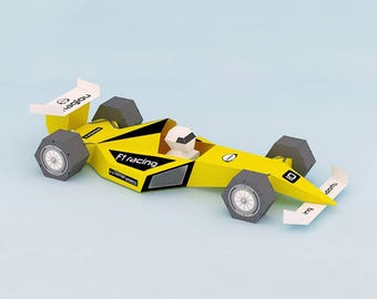 DIY Papercrafts,paper toys,Printable car,instant digital download,tabletop,desktop,party,gifting,decoration,F1 car,Paper toys,3d origami kit