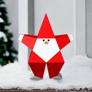 DIY Papercraft Santa Claus Sculpture,Santa claus Doll,Santa Claus Decorations,Christmas toys,Home decor,Christmas decorations,Santa png