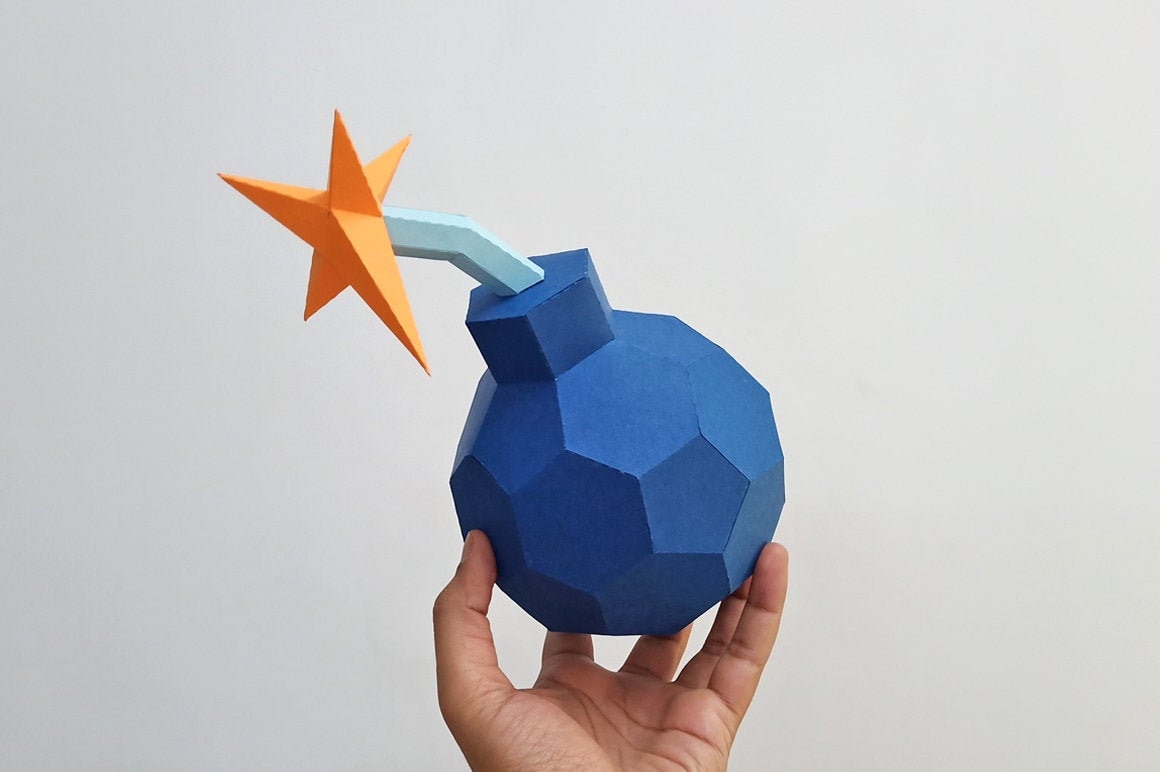 DIY Kanone Bombe Papercraft Bombe 3d Bombe Etsy