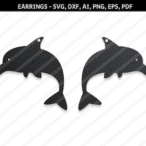 Delfin Ohrringe Svg, Fisch Svg, Schmuck Svg, lederschmuck, Cricut Kontur, Ohrringe Vektor, Fisch-Ohrring, Dolphin Svg, Dxf, Ai, Eps, Png, pdf