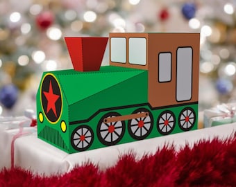 Papierzug Geschenkbox, Dampfmaschine Lokomotive (Digitale Dateien)