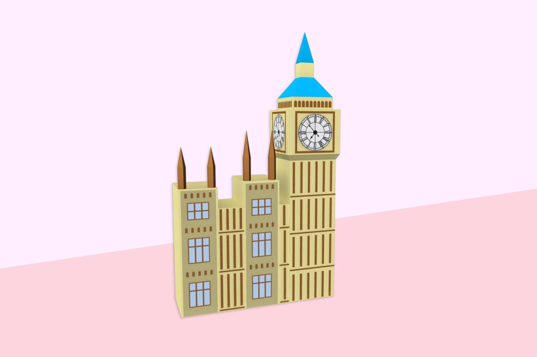 DIY Papercraft Big Ben Wall Art, Big Ben Clock, Big Ben Art Print, Big ...