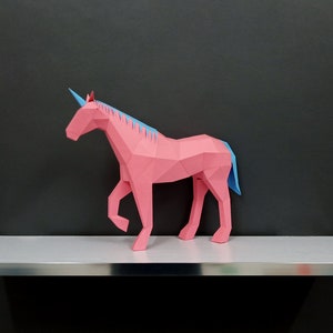 DIY Papercraft Kitpapercraft Unicorn Sculpture3d Papercraft - Etsy