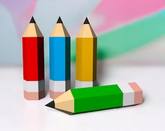 DIY Papercraft Pencil Box Favor, Printable Pencil Case (Digital Files)