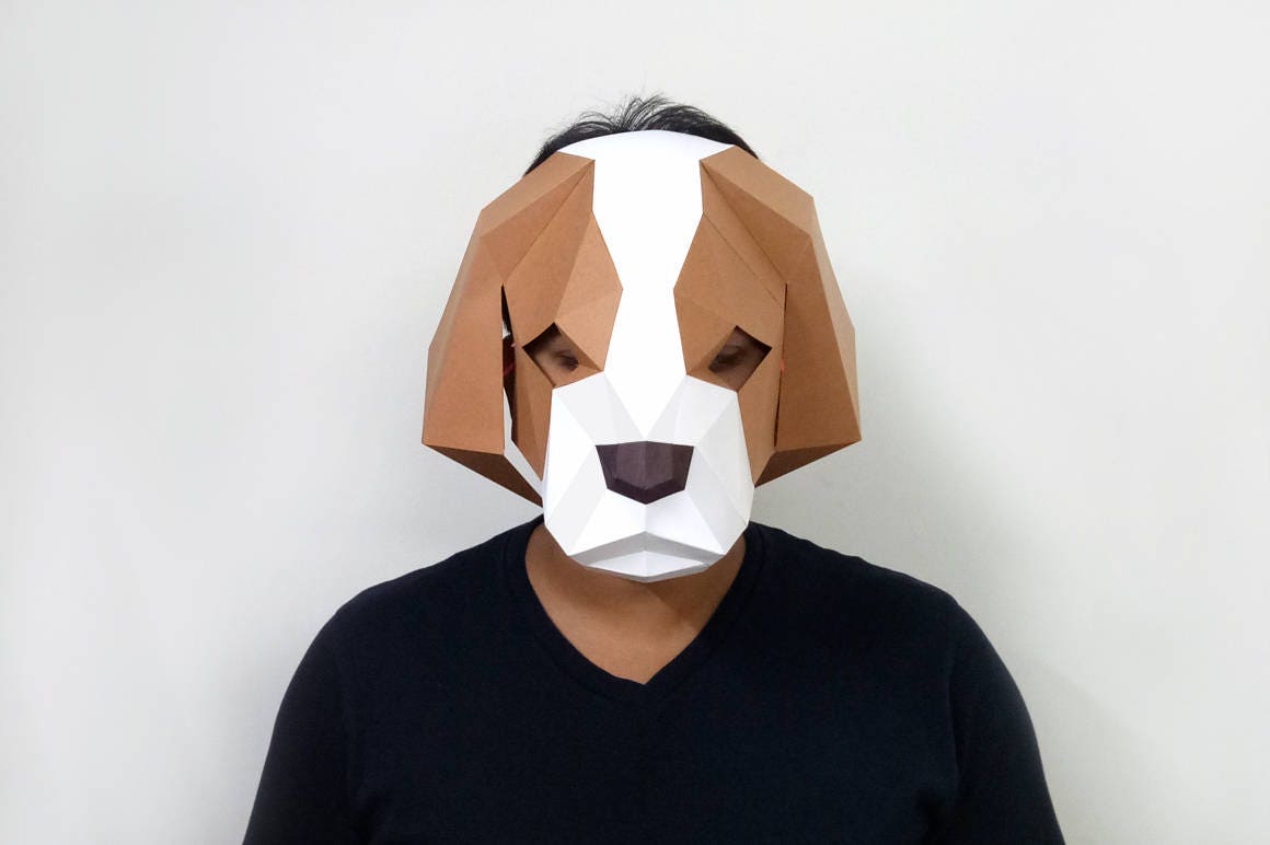DIY Cocker Spaniel Paper Mask (PDF Pattern) - Etsy