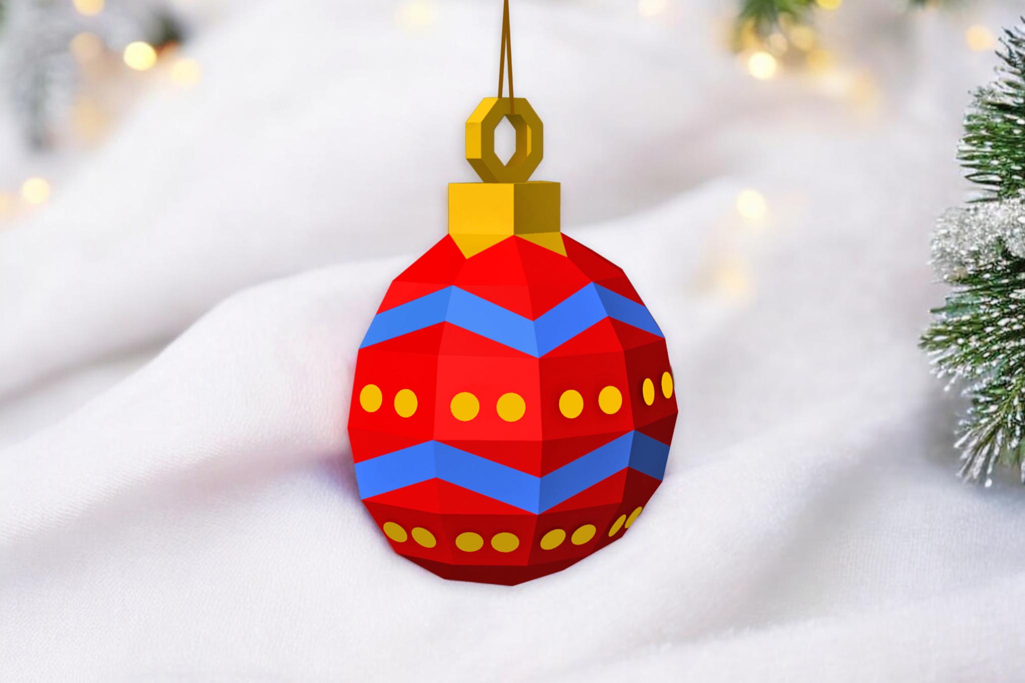 DIY Papercraft Christmas Bauble Pattern (digital Files) - Etsy