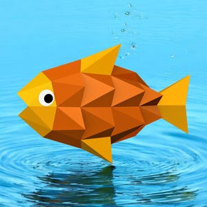 DIY Papercraft Whale, Papercraft fish, Koi fish toys, Printable Fish, Fish pattern, Papercraft 3d Fish, Fish model, Paper toys, Fish print