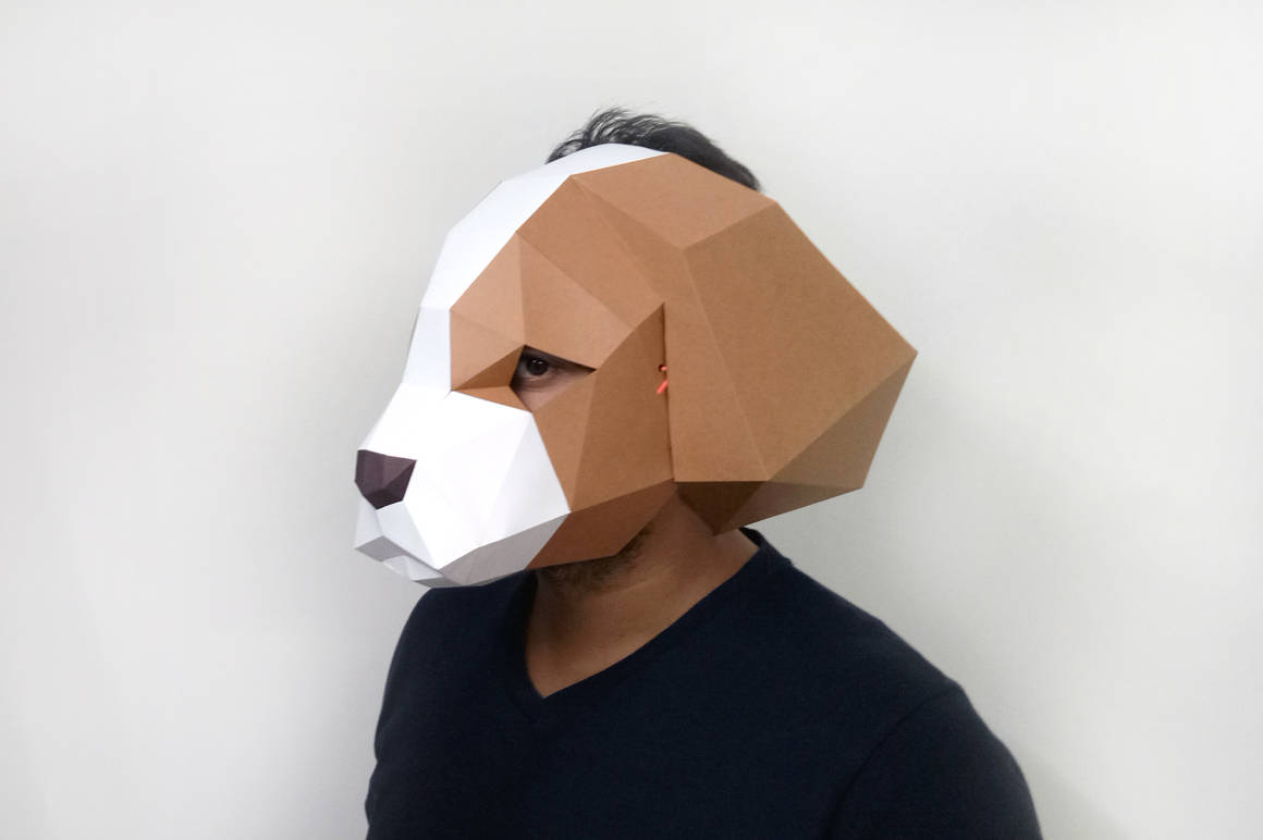 DIY Cocker Spaniel Mask, Papercraft Dog Mask (PDF Pattern) - Etsy