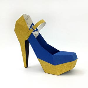 Papercraft, Papercraft 3D, Décolleté con tacco alto fai da te, Modelli di papercraft, Kit stampabili fai da te, Scarpe di carta, Regali fai da te per lei, Decorazioni fai da te per feste