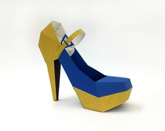 3D Papercraft High Heel Template, DIY Party Decoration (Digital Download)