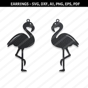Flamingo earrings svg,Flamingo svg,Jewelry svg,leather jewelry,Cricut silhouette,Earrings vector,Shoes earring,svg,dxf,ai,eps,png,pdf