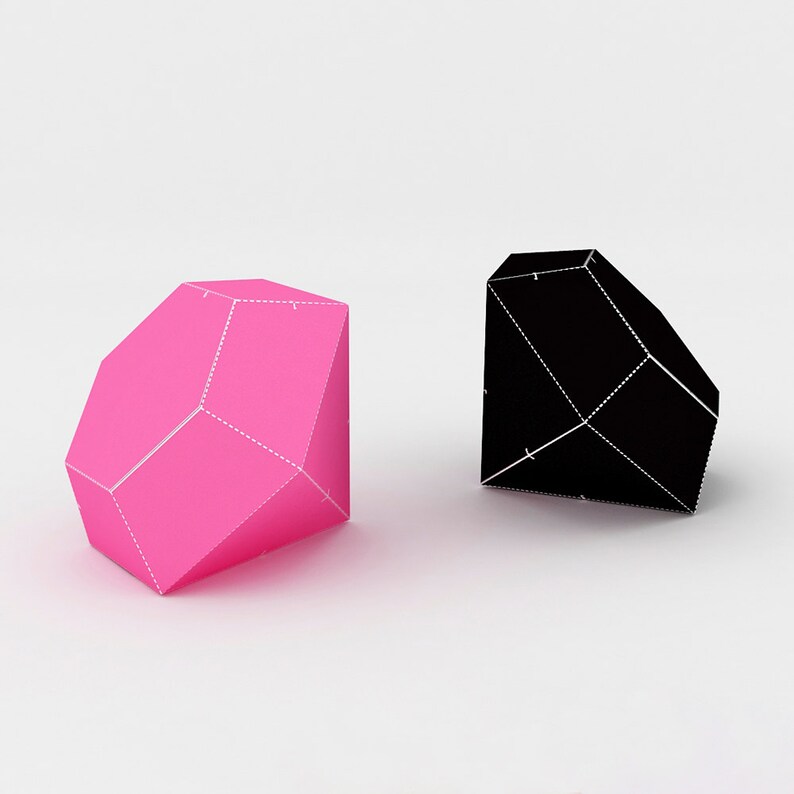 DIY Diamond Favor Box Template, Papercraft Gift Box (PDF) - Etsy