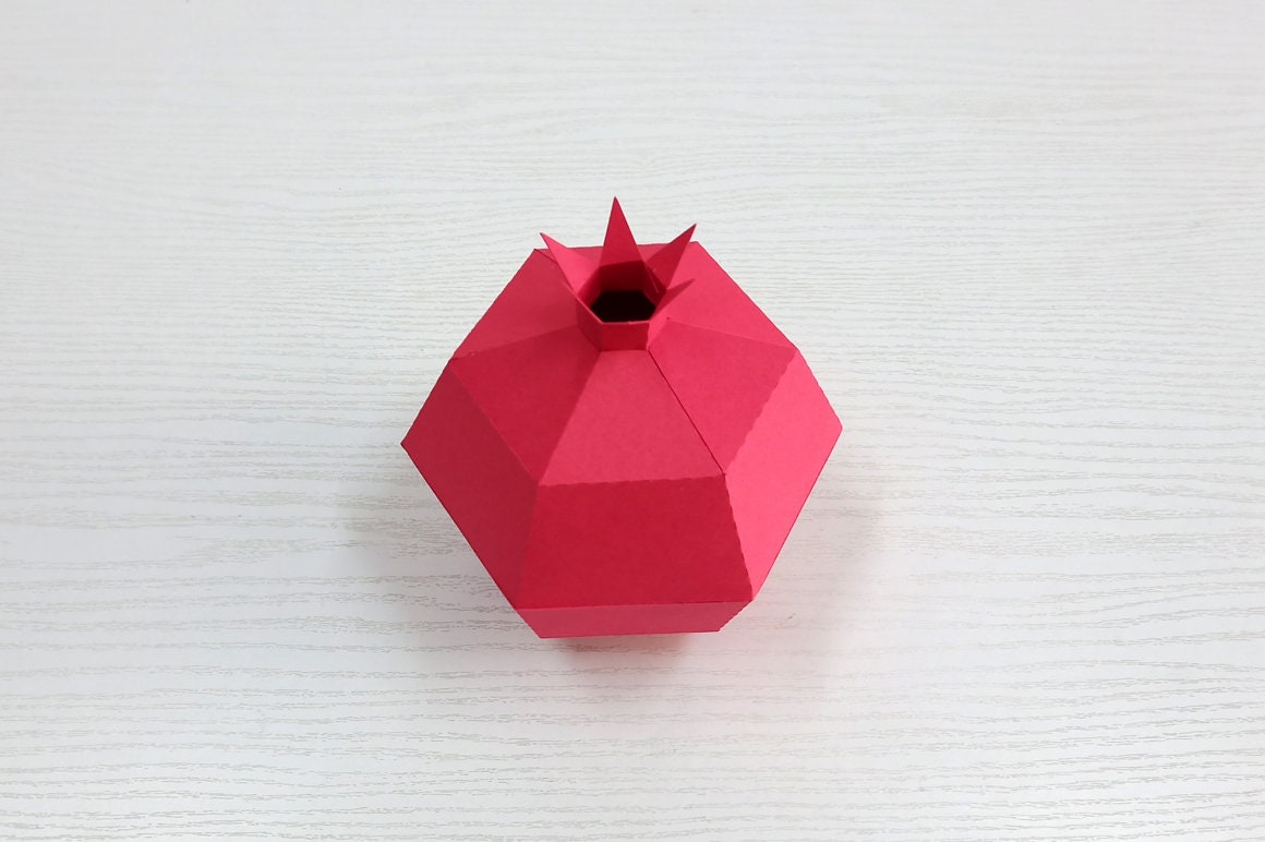 Diy Papercraft Pomegranate Papercraft Fruit Paper Toy Party Decoration
