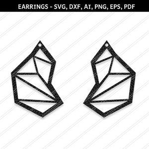 Ohrringe Svg, abstrakte Ohrringe Svg, Schmuck Svg, Lederschmuck, Cricut Kontur, Ohrringe Vektor, moderne Ohrringe-Svg, Dxf, Ai, Eps, Png, pdf