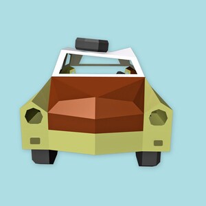 Papercraft Car Decor,printable Car,paper Car,party Props,3d Crafts ...