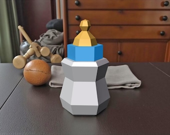 Biberón de papel 3D para regalo (archivos digitales)