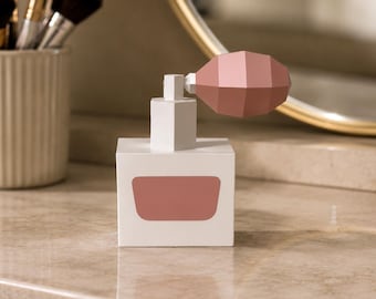 Cadeau de bouteille de parfum bricolage, modèle Papercraft (pdf, eps, dxf et png)