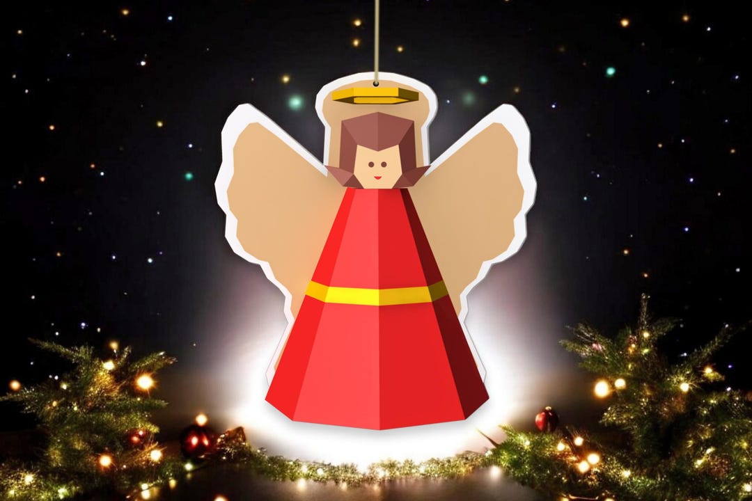 DIY Papercraft Angel Sculpture, Christmas Angel Dangler, Angel Print ...