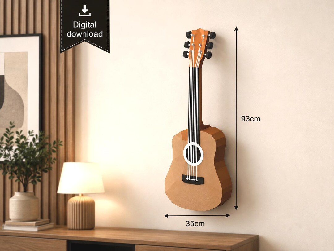 Papercraft Acoustic Guitar, Guitar Pattern (digital Files) - Etsy