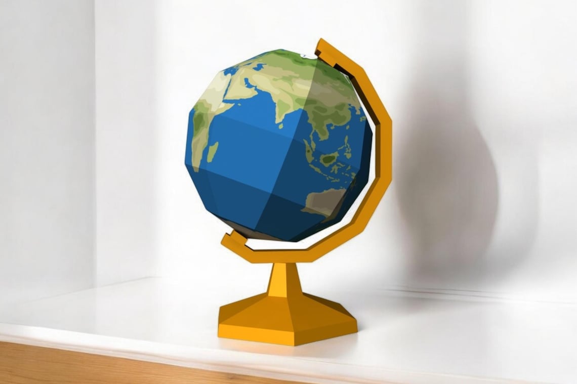 Papercraft Globe Model, Printable World Map (PDF/PNG) - Etsy