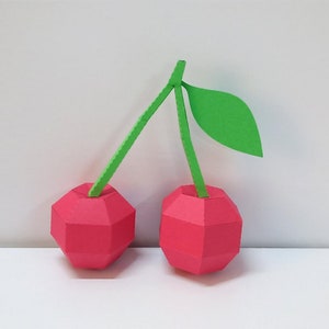 Paquete de 10 frutas, paquete de frutas Papercraft de bricolaje, cesta de frutas Papercraft, frutas de baja capa, frutas de 3d, artesanías de 3d, granada de papercraft, sandía imagen 6