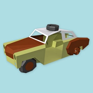 Papercraft Car Decor,printable Car,paper Car,party Props,3d Crafts ...