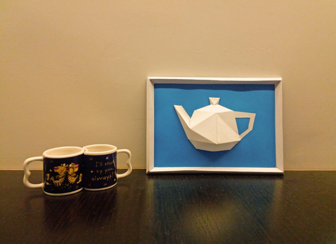 DIY Paper Kettle Frame Papercrafts Paper Kettle Wall Decor Etsy