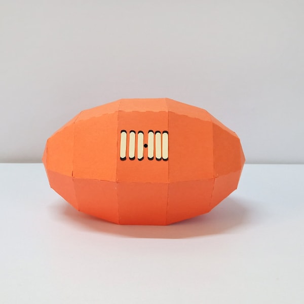 DIY Papercraft Rugby ball,Football imprimable,Paper ball,Rugby party,Print and fold, téléchargement numérique,Football DXF,fichiers de découpe,lowpoly ball