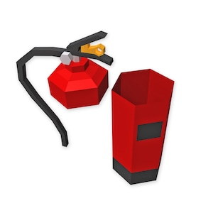 DIY Papercraft Fire Extinguisher Dxf,fire Extinguisher Png,printable ...